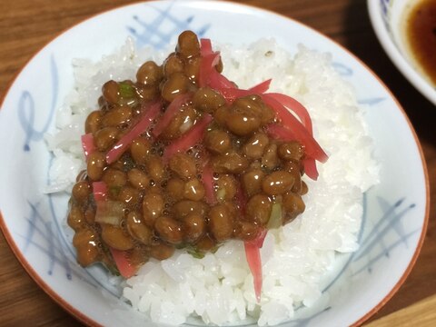 私のお気に入り紅生姜納豆